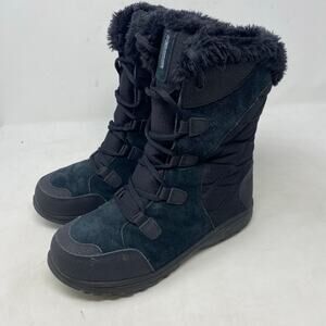 Columbia Ice Maiden Il Black Winter Snow Boot Womens Size 7.5
